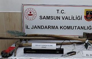 Samsun’da izinsiz kazı yapan 5 kişi yakalandı