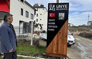 Şehit Kerim Örtücü’nün ismi, Ünye’de parka...