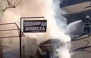 Siirt’te seyir halindeyken alev alan araç kullanılamaz...