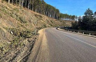 Sık sık kazaların yaşandığı yolda ulaşım...