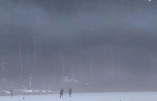 Soğuk hava göleti dondurdu, insanlar üzerinde yürüdü