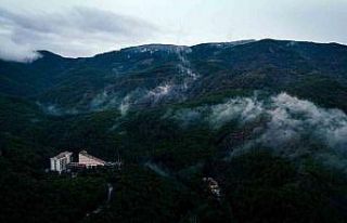 Soğuksu Milli Parkı’nda sisle kartpostallık görüntüler...