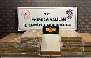 Tekirdağ’da 75 bin adet dolu makaron ele geçirildi