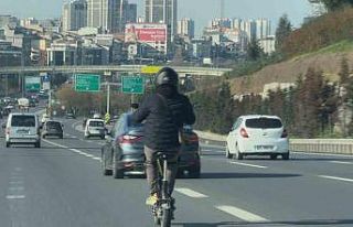 TEM otoyolunda scooterla son hız ilerledi: O anlar...