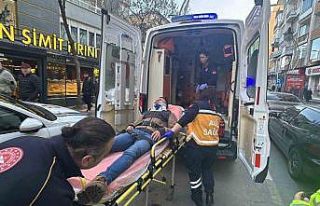 Trafiğe kapatılan caddede kaza: 1 yaralı