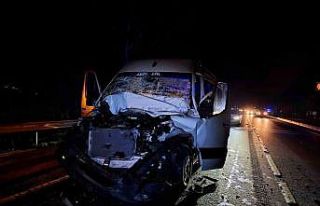 Tur minibüsü tıra arkadan çarptı: 6 Alman turist...