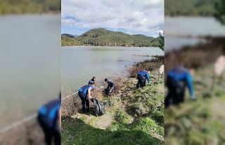 Ula Göleti çevresinde çevre temizliği