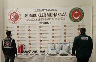 Yangın tüpüne ve tırın çeşitli yerlerine gizlenmiş...