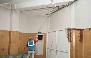 Yangında hasar gören Kıraç Cemevi yenilenerek...