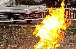 23 saattir yanan gaz için ekipler seferber oldu