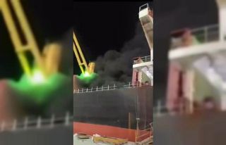 Adana’da limanda gemi yangını