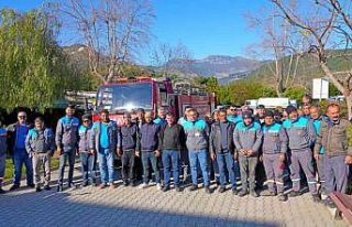 Alanya’da arazöz sürücülerine yangın eğitimi...