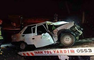 Alkollü sürücünün kullandığı Tofaş otomobil...