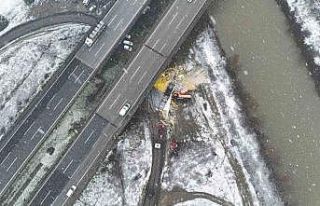 Anadolu Otoyolu’nda köprüden uçtular 2 ölü