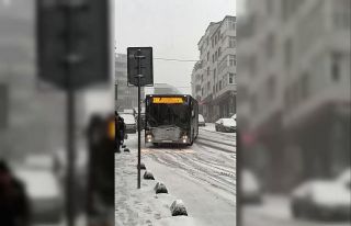 Arnavutköy’de  İETT otobüsü kaydı