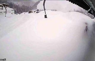 Ayder Yaylası’nda düşen çığ güvenlik kamerasına...