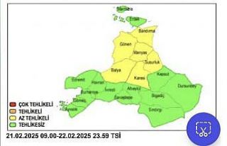 Balıkesir’in kuzeyinde kuvvetli kar yağışı...