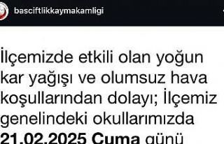 Başçiftlik ilçesinde eğitime kar engeli