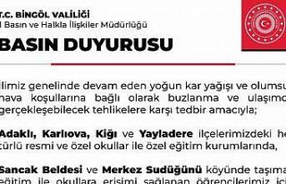 Bingöl’ün 4 ilçesinde eğitime kar engeli