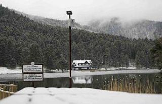 Bolu’nun incisi beyaz örtüyle kaplandı