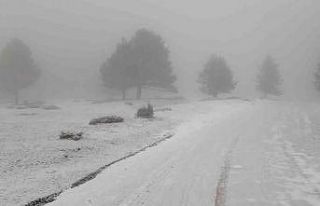 Bolu’nun yükseklerinde kar kalınlığı 5 santimetreye...