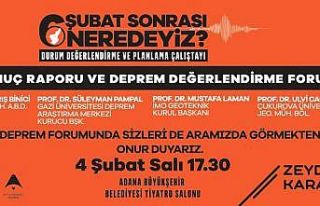 Büyükşehir’den 4 Şubat Salı günü Deprem Çalıştayı
