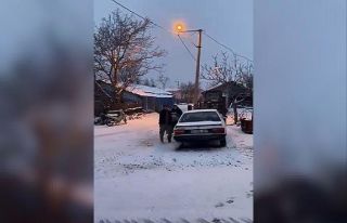 Çanakkale’nin yüksek kesimlerinde kar yağışı...