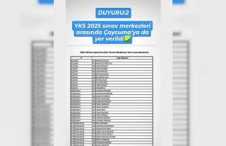 Çaycuma YKS sınav merkezi oldu