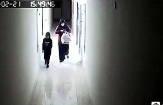 Çocukla hırsızlığa çıkan kadın güvenlik kamerasına...