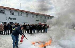 Çorum Belediyesi personeline yangın eğitimi