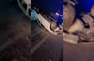 Düzce’de otomobil takla attı: 1 yaralı