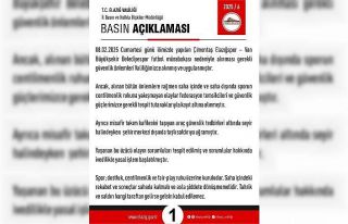 Elazığ Valiliği’nden maç sonrası açıklama