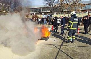 Erzincan’da uygulamalı yangın tatbikatı gerçekleştirildi