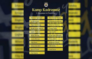 Fenerbahçe’nin, Alanyaspor maçı kamp kadrosu...