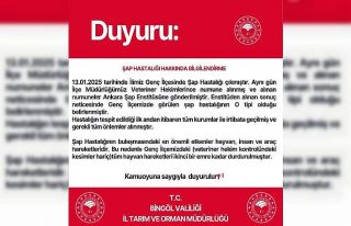 Genç ilçesinde şap karantinası