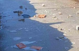 Gölbaşı’nda su kanalları dondu