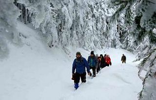 Gümüşhane’de 20 doğaseverden 1,5 metrelik karda...