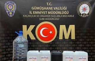 Gümüşhane’de sahte içki operasyonunda 1 kişi...