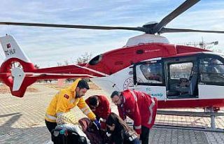 Hamile kadın ambulans helikopter ile Van’a getirildi