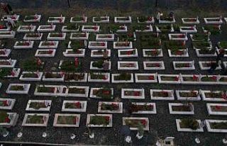 Hatay’da deprem şehitleri mezarlığındaki yoğunluk...