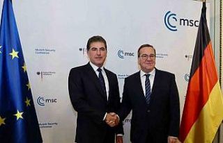 IKBY Başkanı Barzani, Alman Bakan Pistorius ile...