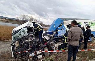 İki tır kafa kafaya çarpıştı: 1 ölü, 2 yaralı