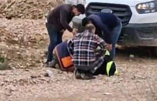 İnegöl’de doğalgaz çalışması sırasında...