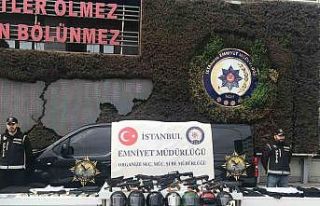 İstanbul’da çete operasyonlarında ele geçirilen...