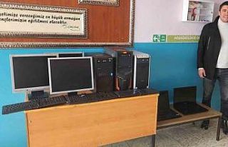 İzmirli hayırseverden Nazilli’deki okula bilgisayar...
