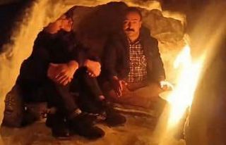 Kardan ev yapıp içinde ateş yaktılar