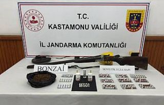 Kastamonu’da uyuşturucu ile yakalanan şüpheli...