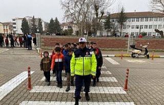 Kırklareli’nde Jandarmadan yaya önceliği denetimi