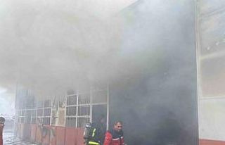 Malatya’daki iş yeri yangının yeni görüntüleri...