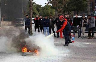 Mardin OSB’de yangın eğitimi ve tahliye tatbikatı...